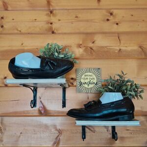 Florsheim Imperial Vintage Black Wing Tip Kiltie Tassel Oxford Dress Shoes USA 9